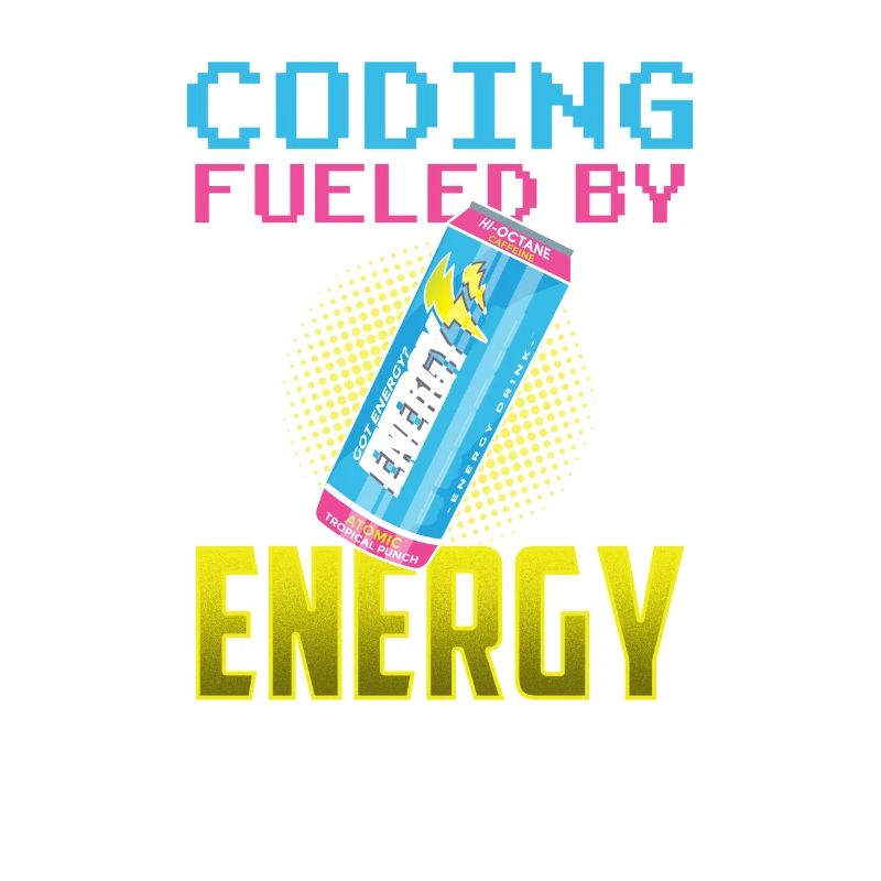 Programming with Energydrinks Coder Coding Code