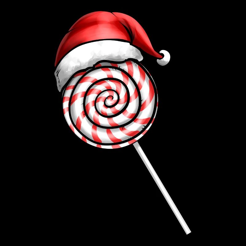 Candy Cane Lollipop Santas Hat Joyeux Noël