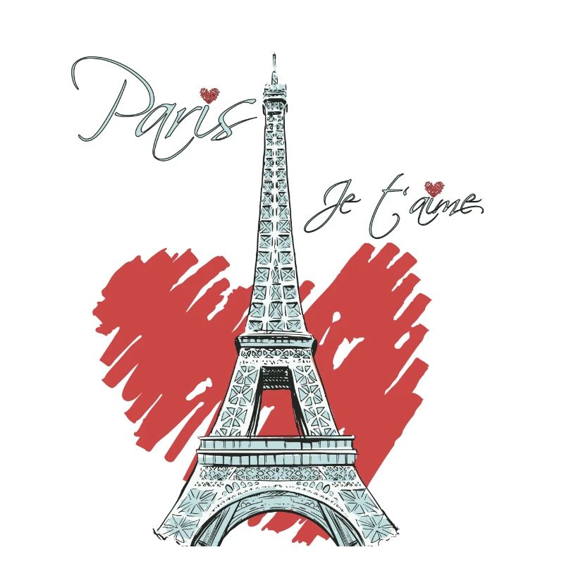 Paris Eiffel Tower Arc de Triomphe Love from Frankre
