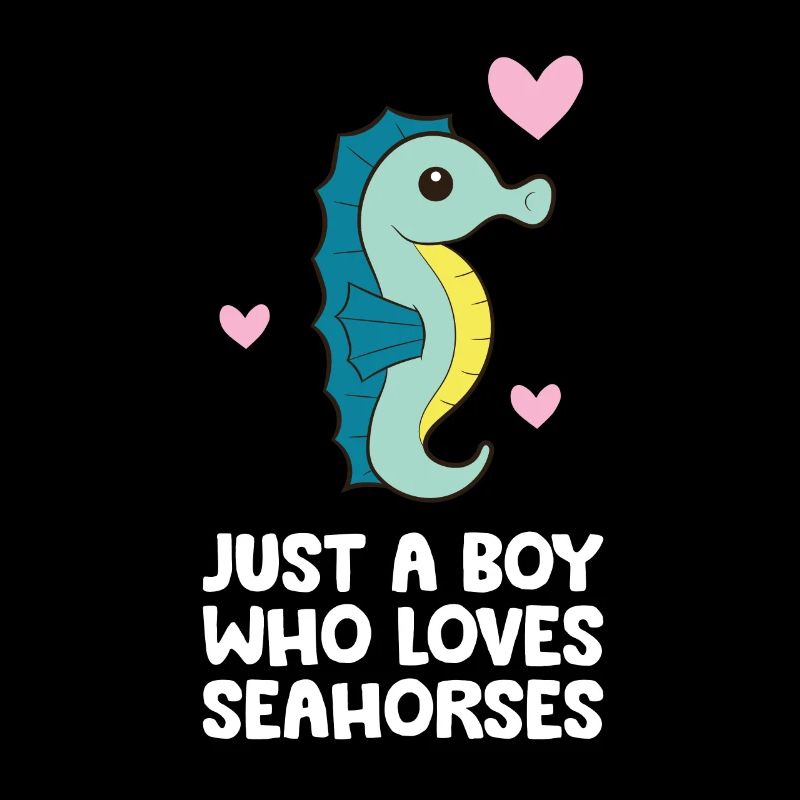 Nur ein Junge, der Seepferdchen liebt