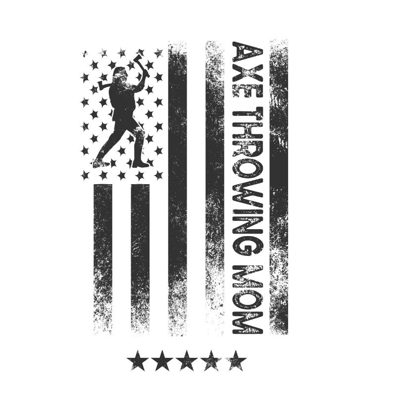 Drapeau des États-Unis - Mère lanceuse de hache