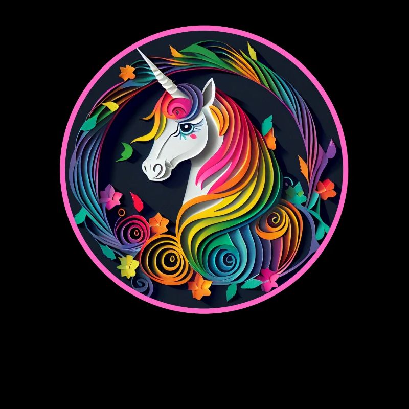 Type de conception de papier d’une licorne mignonne 1
