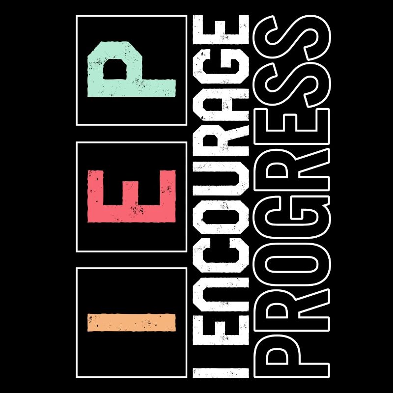 Chemise SPED, IEP J’encourage le progrès, enseignant