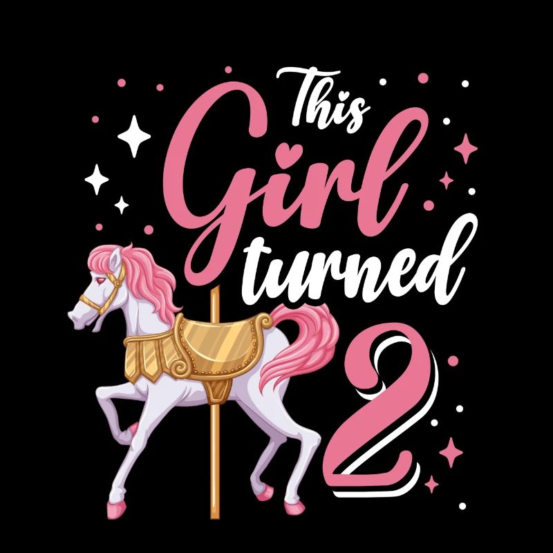 Karussell-geburtstagsfeier Dieses Mädchen Wurde 2