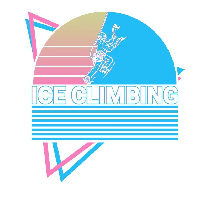 Eisklettern Eiskletterer Retro