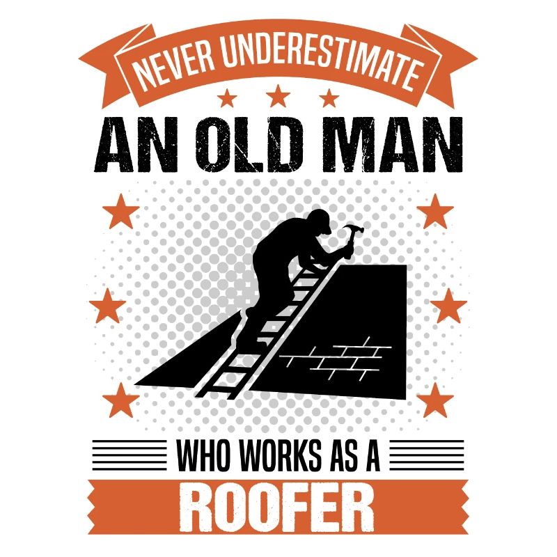 Dachdecker Alter Mann Spruch Herren Geschenk