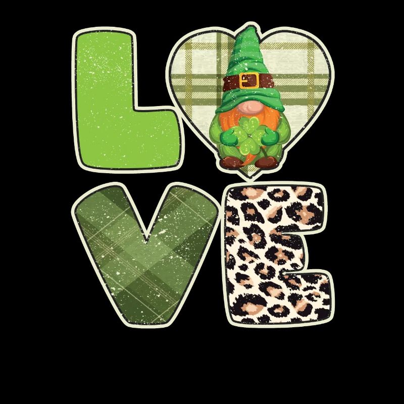St Patricks Day Glückszwerg Liebe Leopard Plaid
