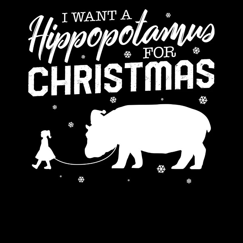 Weihnachtshemd, ich will ein Nilpferd für