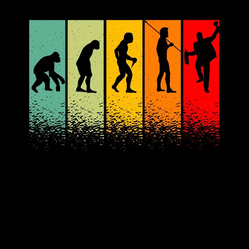 Evolution Geschenk Humor Aperitif Retro