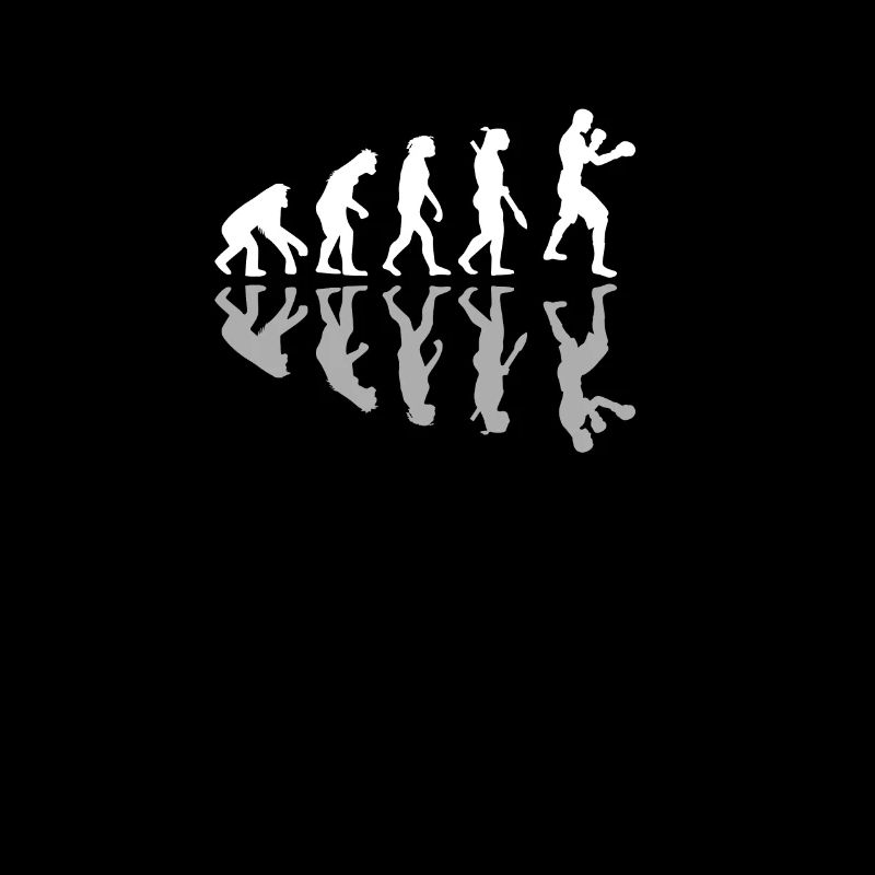Human Evolution Boxer Boxing Lover Kickboxing