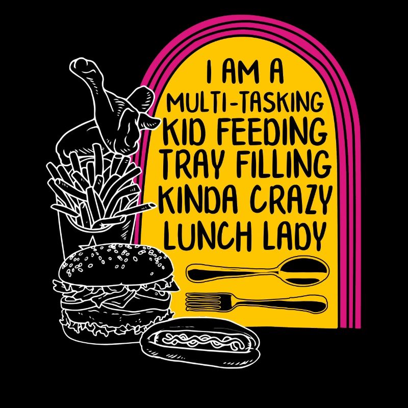 Lunch Lady Shirt, Multitasking-Schulcafeteria