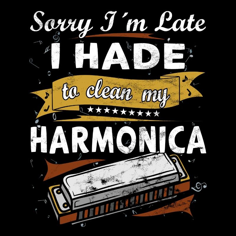 Funny vintage harmonica instrument