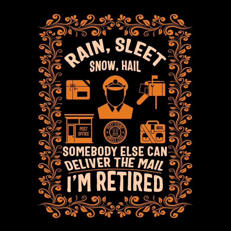 Chemise de facteur à la retraite, pluie grésil grêle