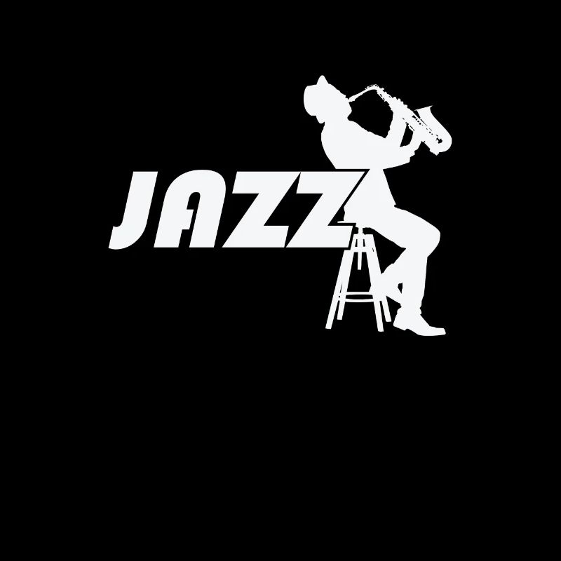 Jazz with saxophone on a bar stool