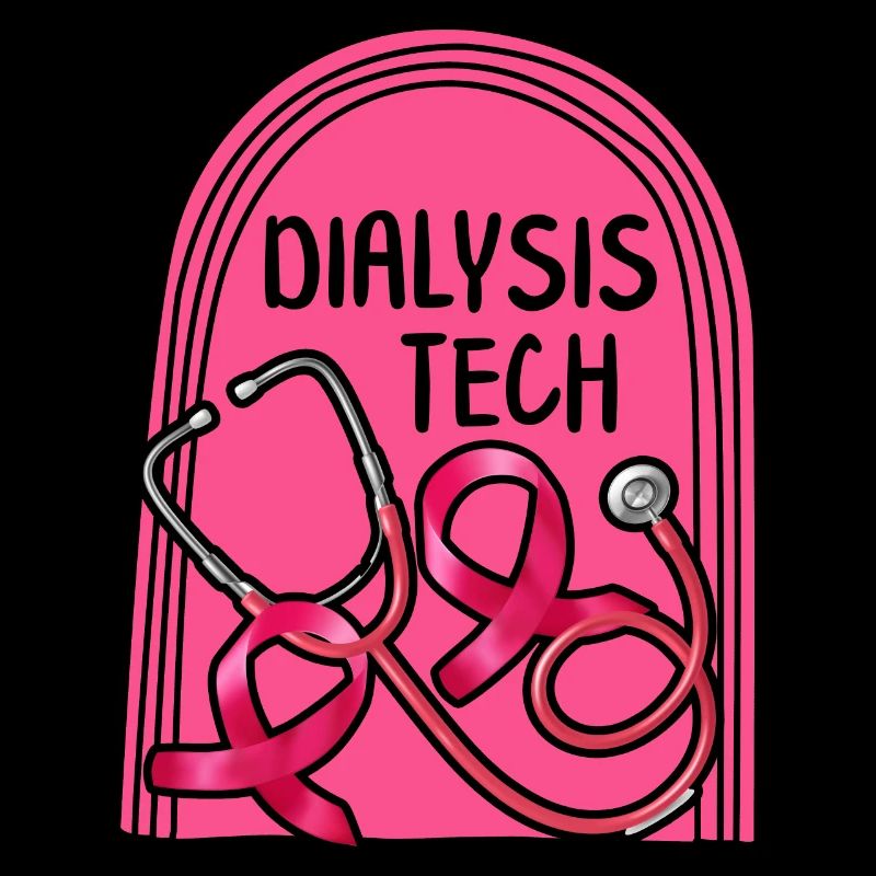 Dialyse Krankenschwester Shirt, Dialyse Tech Pink