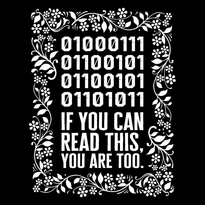 Programmierer Shirt, 01000111 Computer Binärcode