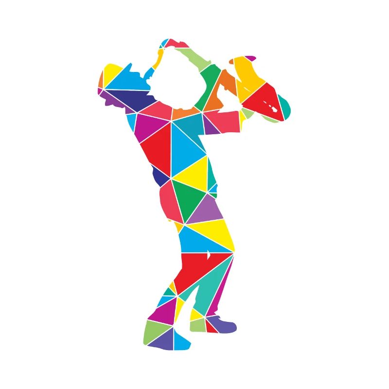 Low Poly Polygon Saxophone