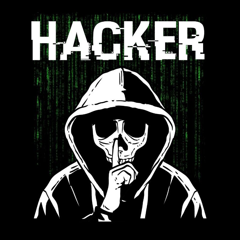 Hacker Skull Hacking Programming Dark Net