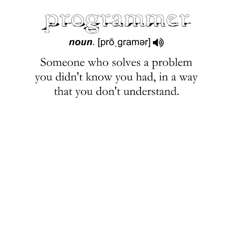 Programmer Funny Definition Coding Humor Black