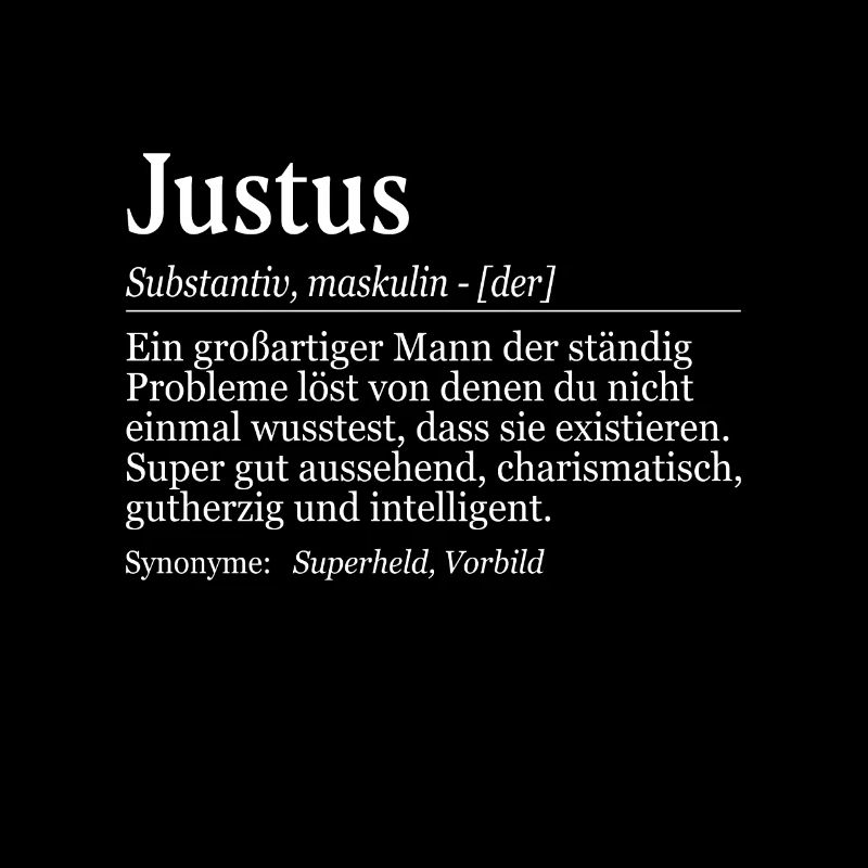 Justus Definition Namenstag Geburtstag Name
