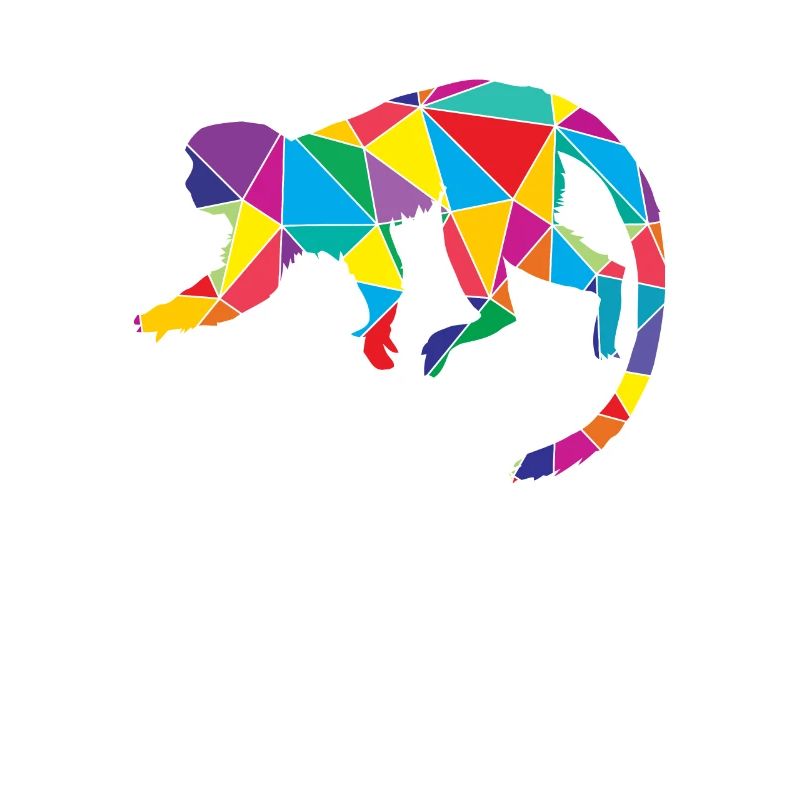 Low Poly Monkey Geometry Polygon Monkey