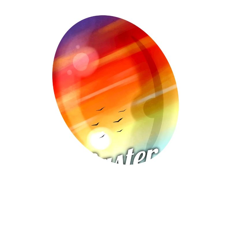 Easter Sunset Painted Easter Egg For Egg Hunt On