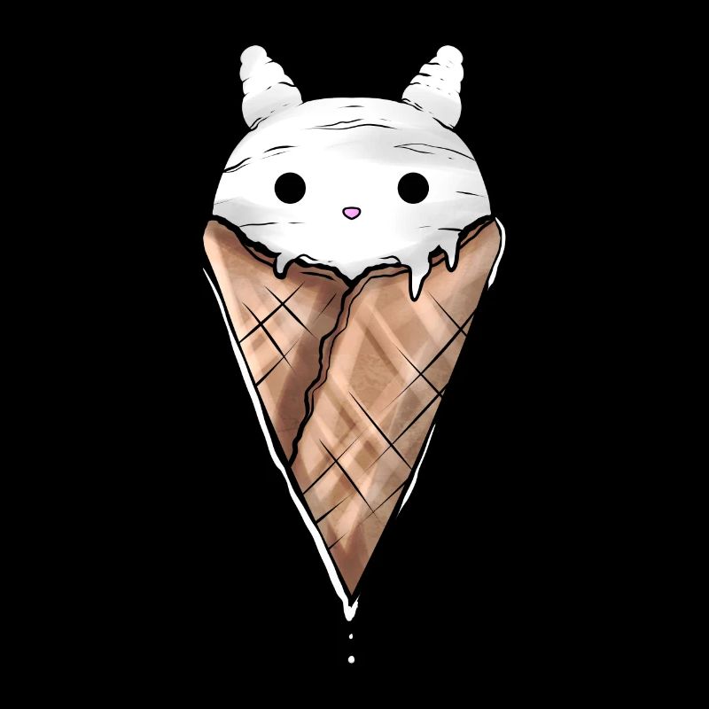 Sweet Easter Rabbit Ice Cream Cone On Easter