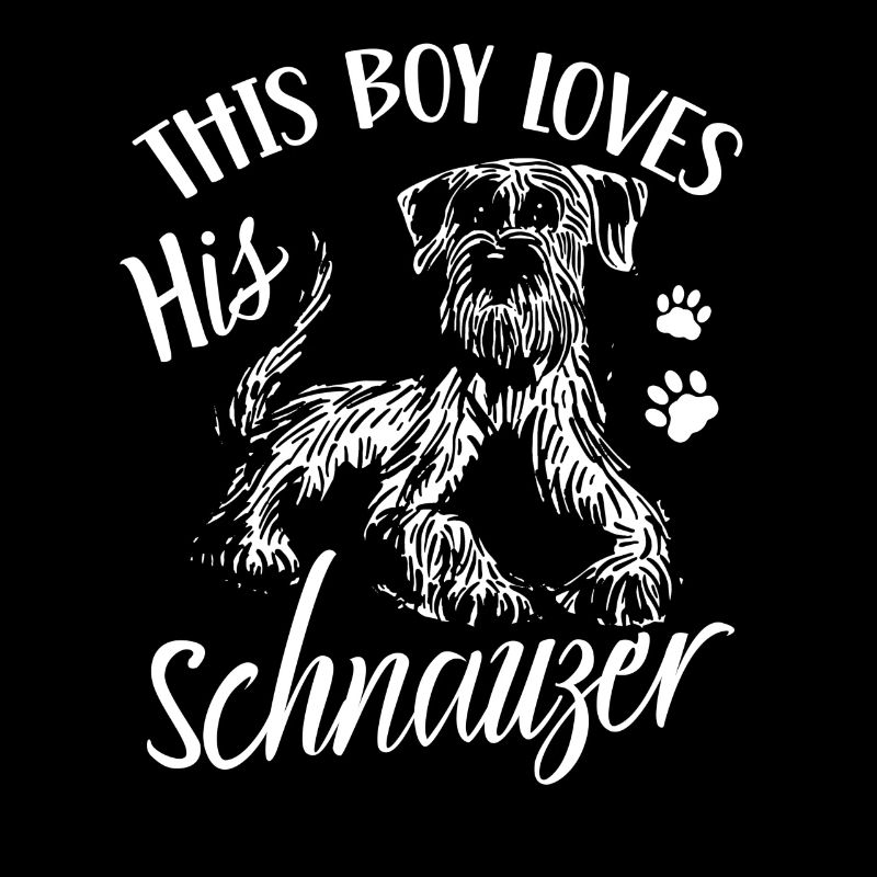 Ce garçon aime ses Schnauzer Schnauzers