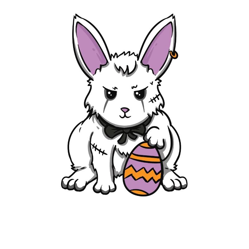 Gothic Rabbit Gothic Hase Gothic Ostern Emo Goth