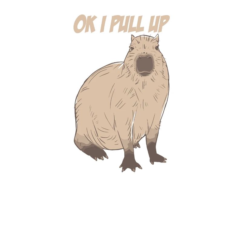 Cute Ok I Pull Up Capybara Funny Capybara Lover