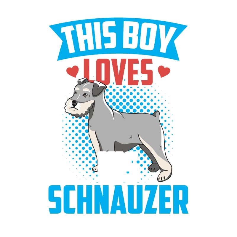 Ce garçon aime ses Schnauzer Schnauzers