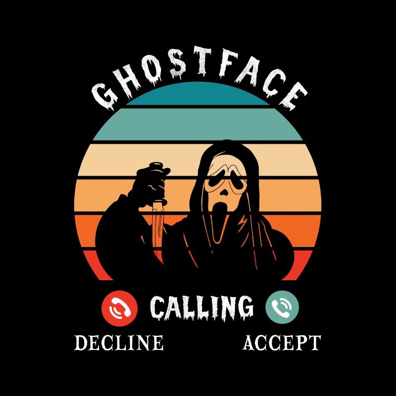GHOSTFACE CALLING DECLINE ACCEPT T SHIRT DESIGN