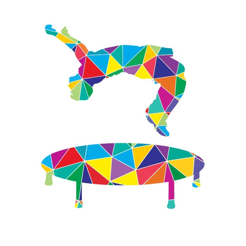 Low Poly Freerun Polygon Trampoline Reverse Somersault