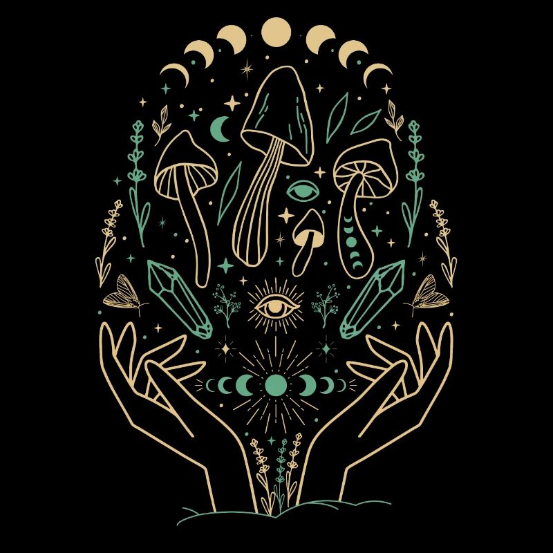 Boho Mushrooms Cottage Core Aesthetic Goblincore