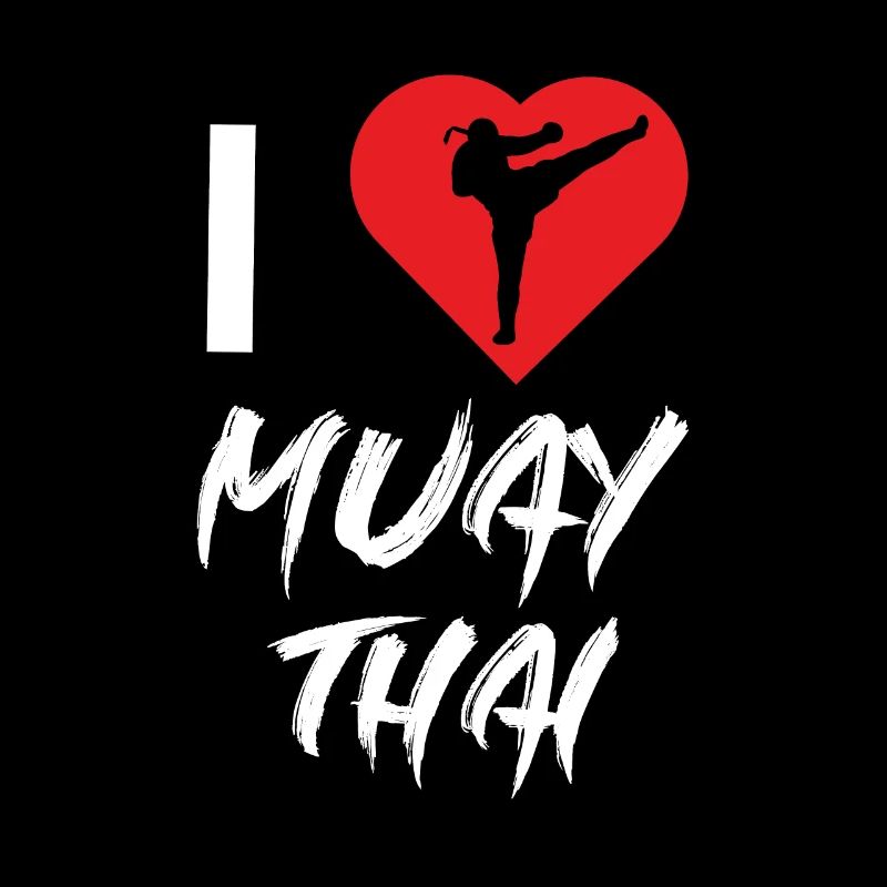 J’adore les combattants de combat d’arts martiaux Muay Thai