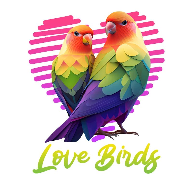 Inséparables Perroquets Amis Oiseaux Amis Oiseaux