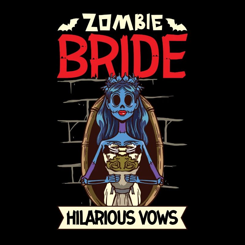 Funny Gothic Goth Wedding Bride Goth Halloween