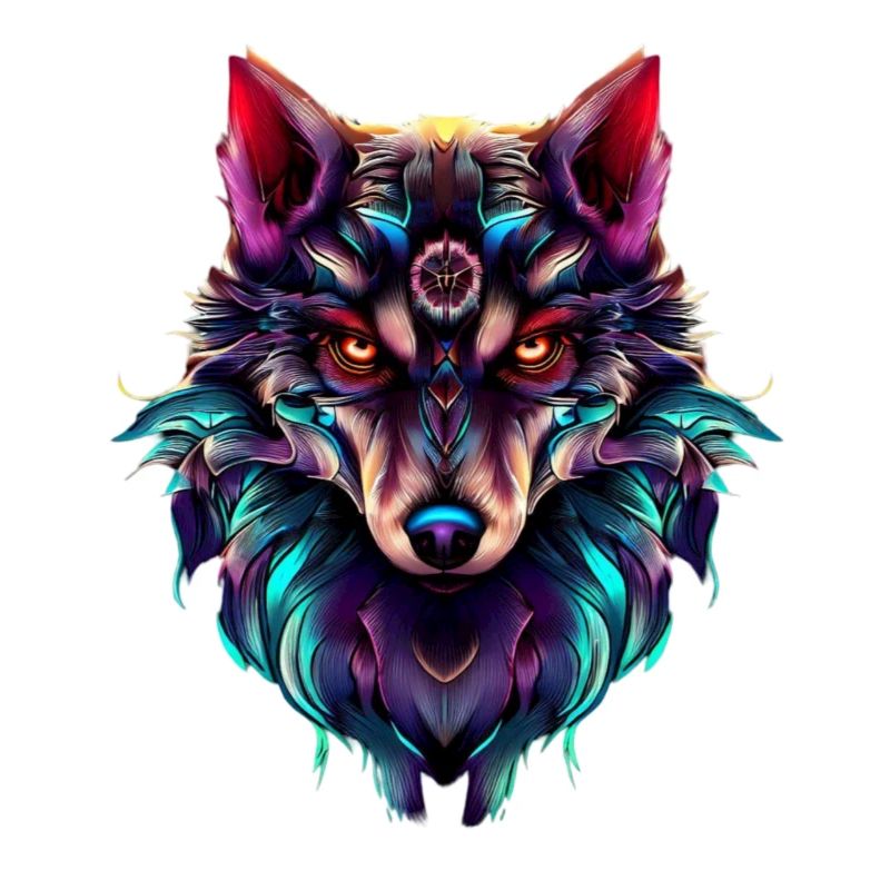 Wolf’s Head Synthwave Wolf