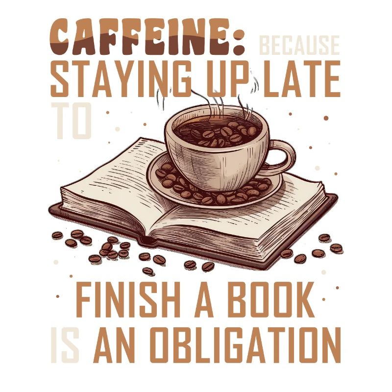 Funny Book Reader Coffee Lover Bookworm Caffeine Q