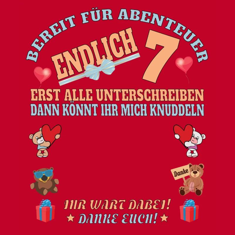 7. Geburtstag Junge & Mädchen Gästebuch