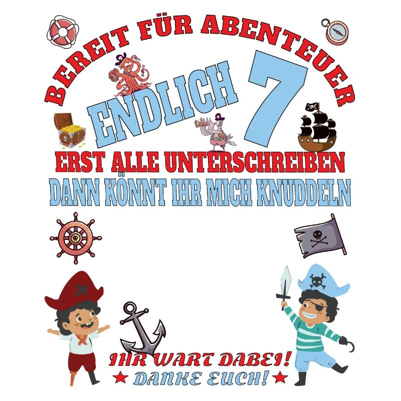 7. Geburtstag Junge & Mädchen Gästebuch