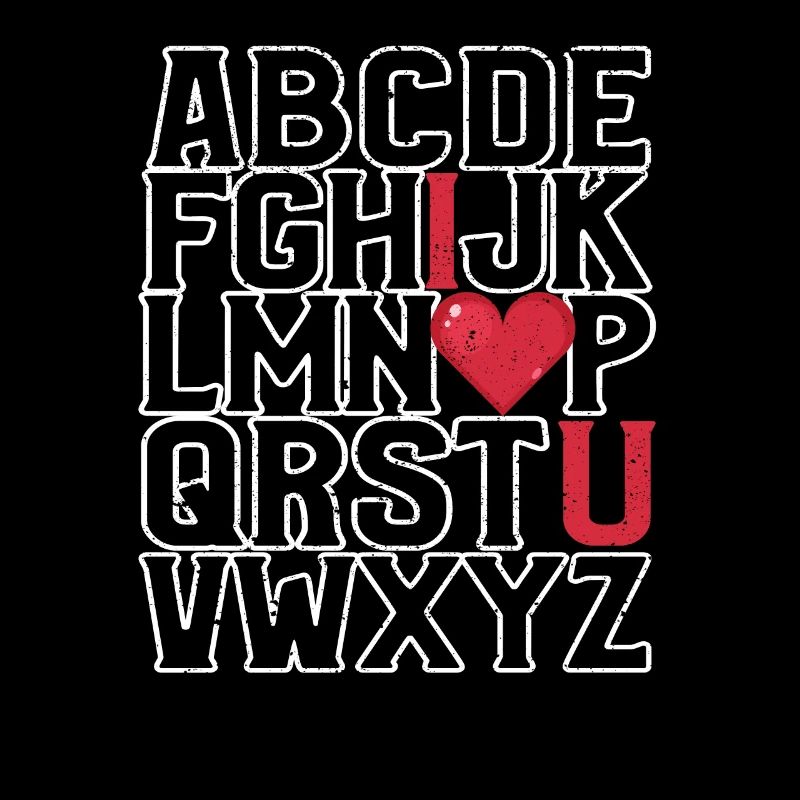 ABC Kreide Alphabet Ich liebe dich Lehrer Student