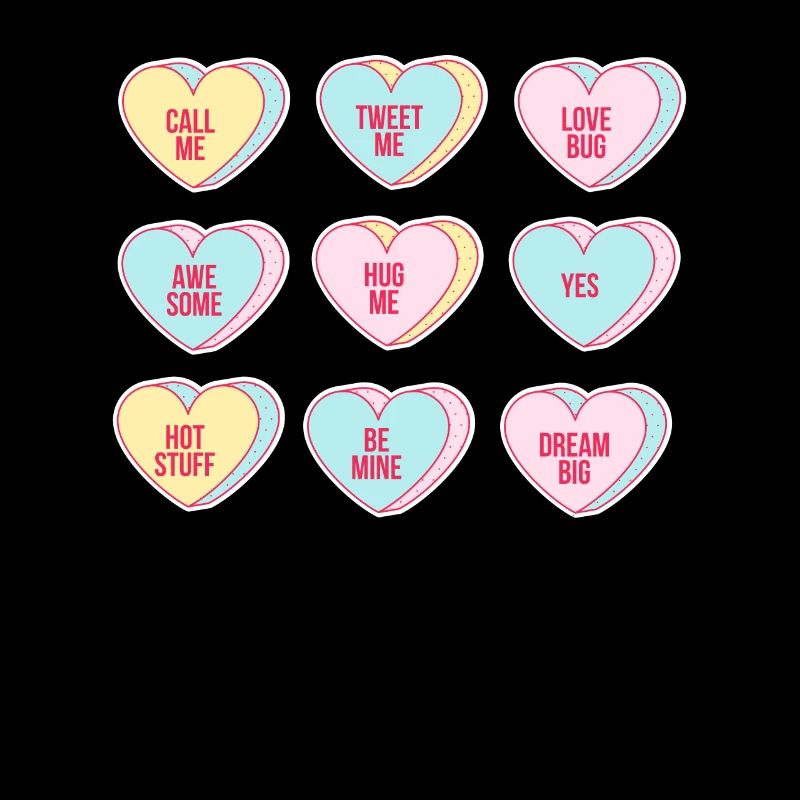 Joyeuse Saint-Valentin Candy Conversation Coeurs