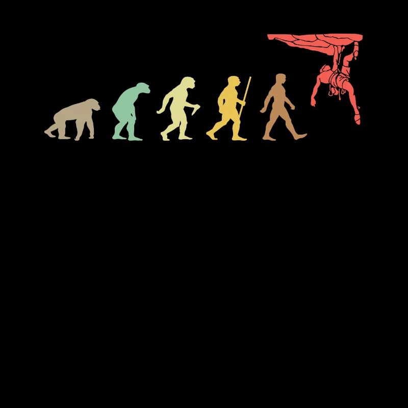 Climbing Retro Rock Climbing Evolution Climber