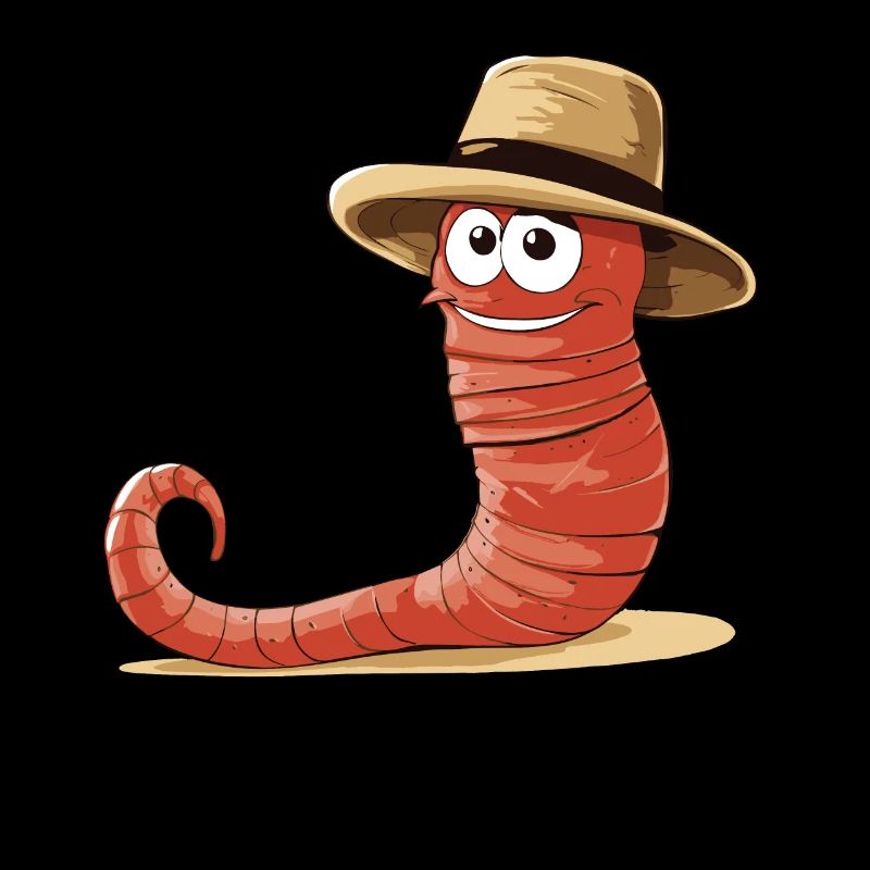 Funny Earthworm Composting Worm Farmer