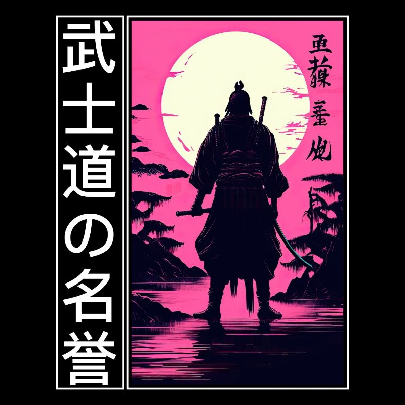 Bushido Code Vaporwave Samurai Japanese Warrior Ka