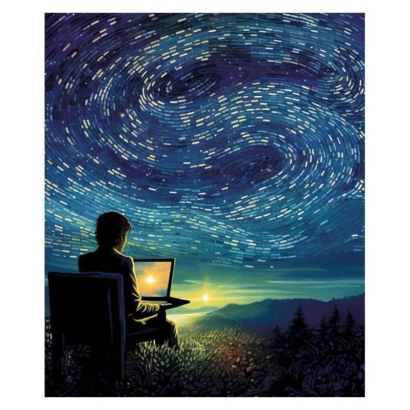 Programmierer Starry Night Shirt Codierung