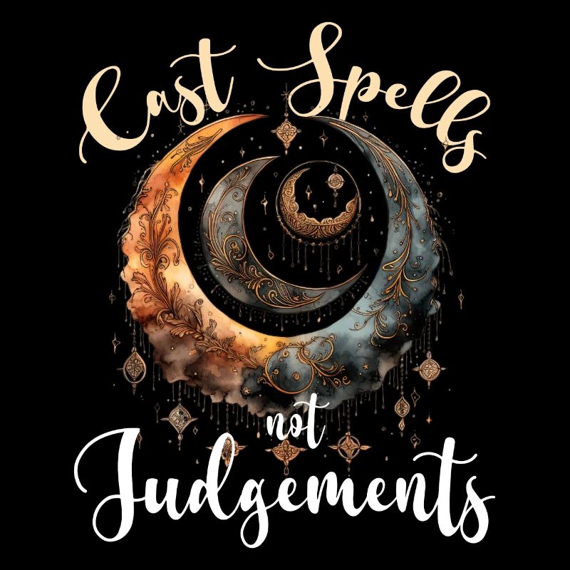 Cast Spells Not Judgments Wicca Moon Witchcraft Go