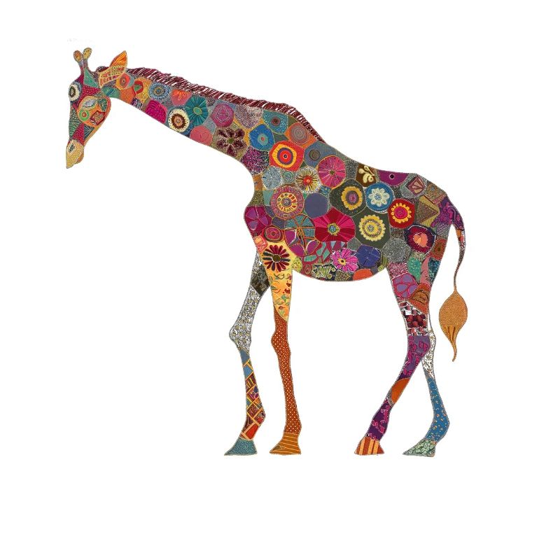Giraffe Blumen Tier Muster Geschenk