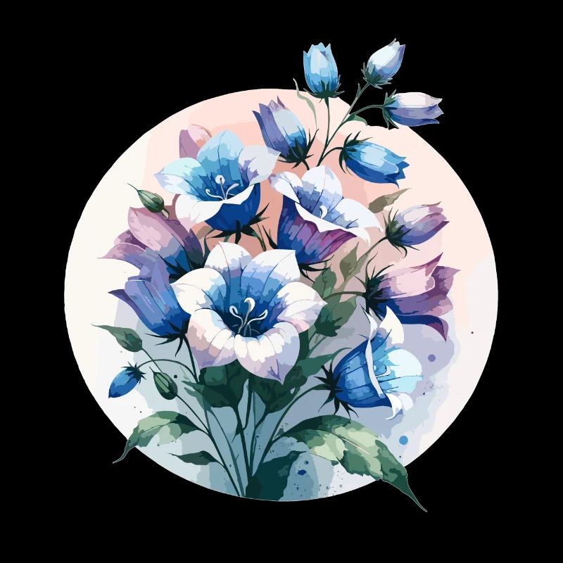 Glockenblume gezeichnet